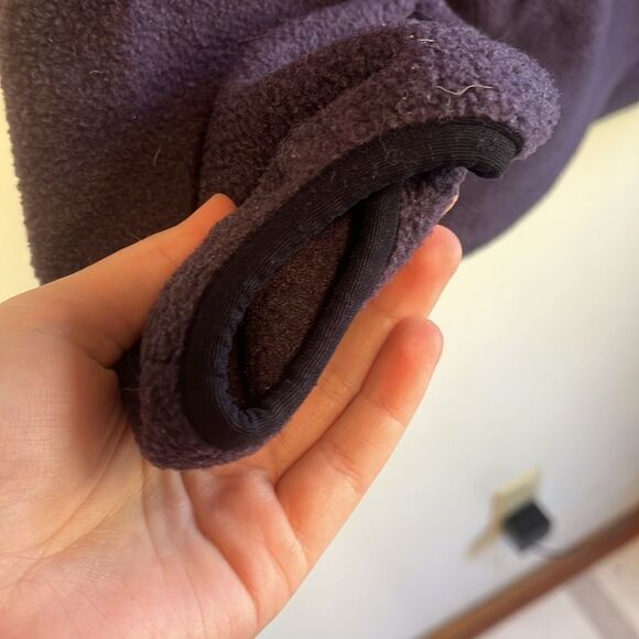 VINTAGE WOMENS MEDIUM WOOLRICH FLEECE QUARTER SNAP PULLOVER - Picture 6 of 6